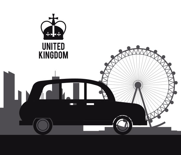 传统的汽车图标英国设计图片下载