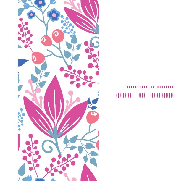 粉红花垂直框无缝图片下载