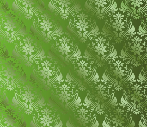 抽象的绿色背景与花图片下载