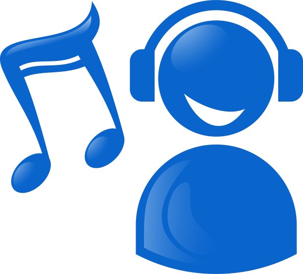 蓝色音乐图标图片下载