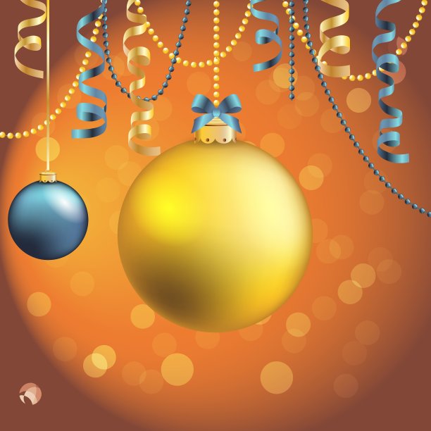 新年贺卡圣诞球用弓和图片下载