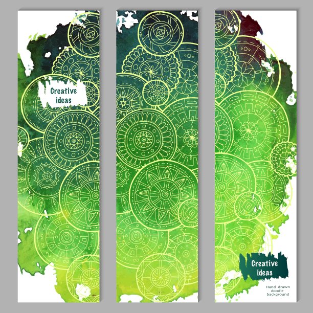 抽象手绘涂鸦花卉图案图片下载