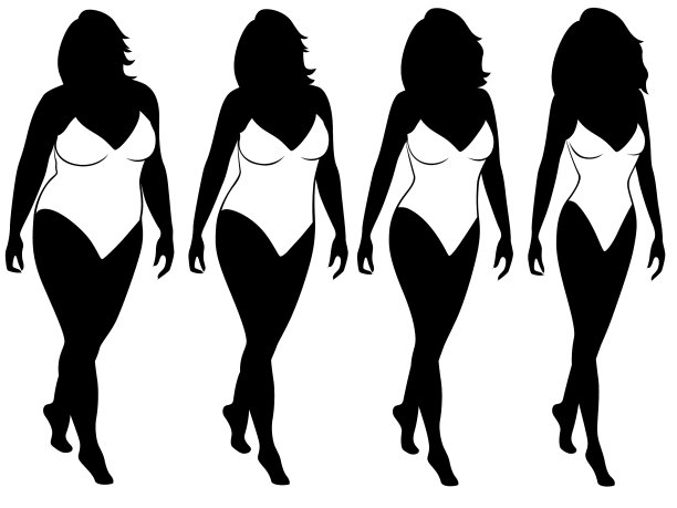 抽象的女性在减肥的路上图片下载