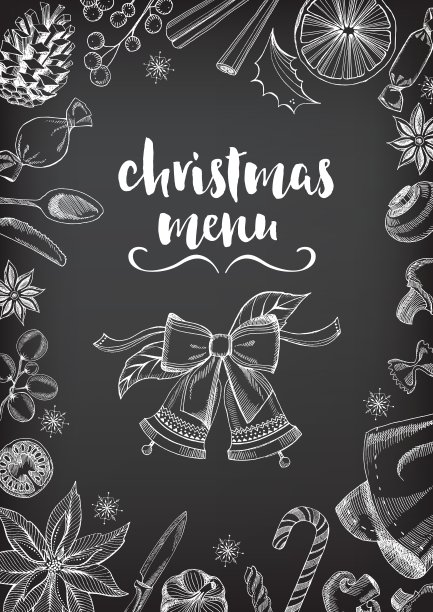 圣诞派对邀请餐厅食物传单图片下载