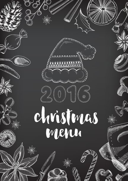 圣诞派对邀请餐厅食物传单图片下载