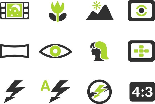 照片剪影图标的模式图片下载