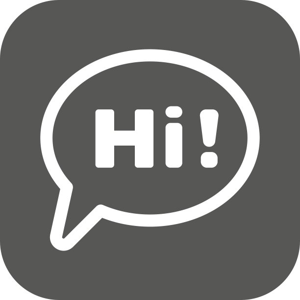 Hi图标问候语扁平符号图片下载