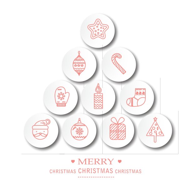 圣诞图标设置节日物品收集图片下载