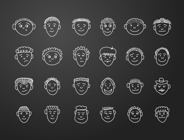 图标设置24面男子白色图片下载