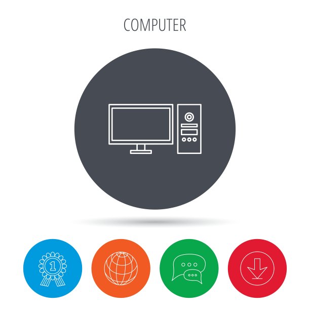 电脑PC图标宽屏显示标志图片下载