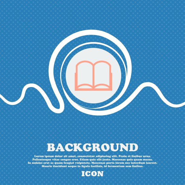 打开书的符号蓝色和白色图片下载