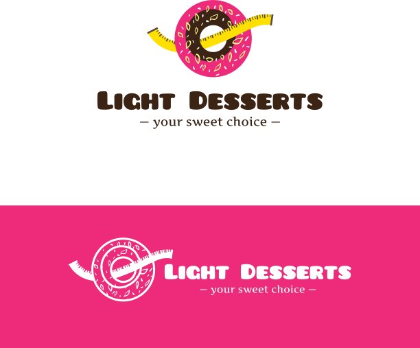 卡通风格的健身甜点标志低图片下载