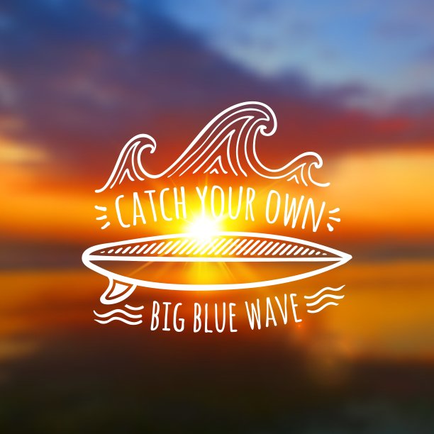 把你自己的蓝色大波浪标志弄模糊了图片下载