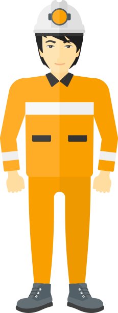戴安全帽的自信矿工图片下载