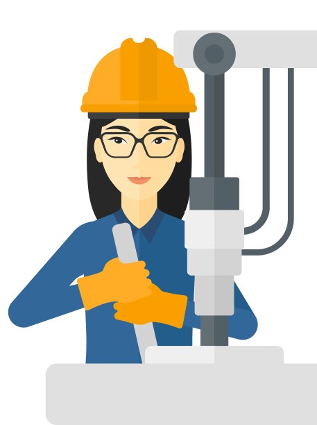 工人与工业设备工作图片下载