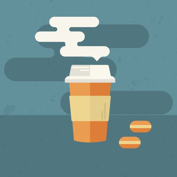 背景是咖啡杯和杏仁饼干图片下载