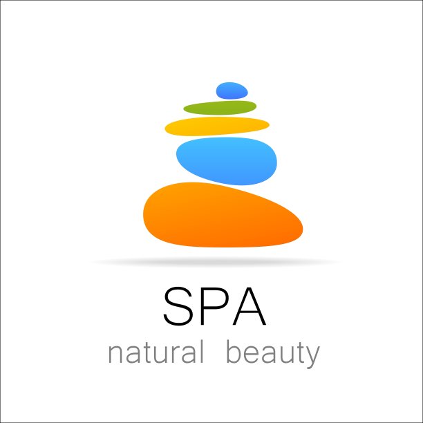 Spa自然美容标志模板图片下载