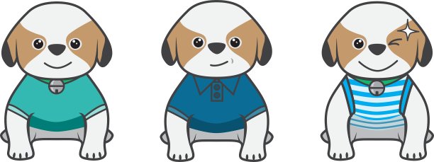 狮子狗卡通图片下载