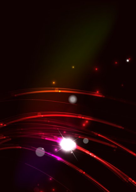 抽象色彩用辉光线条在黑暗空间中勾勒图片下载