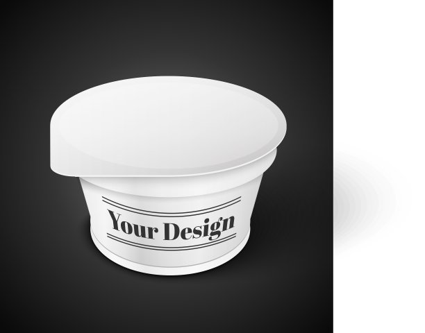 白色短而结实的桶食品塑料容器图片下载