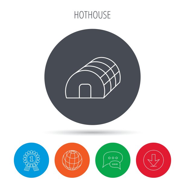 温室综合体图标温室建筑标志图片下载
