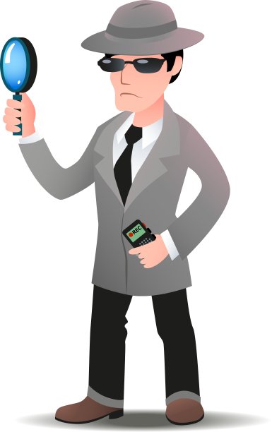 穿着间谍外套的神秘购物男子图片下载