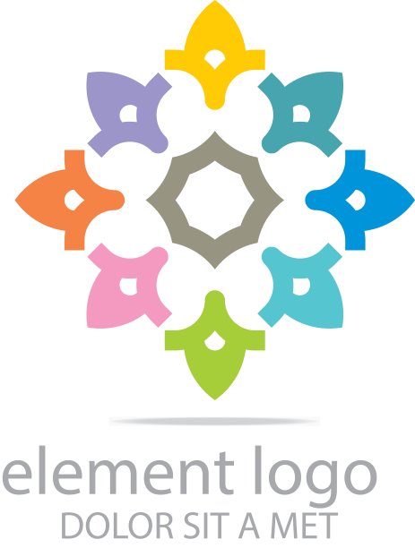 花卉元素线条设计抽象图片下载