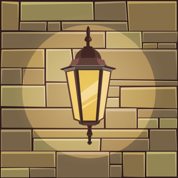 墙上的灯笼图片下载