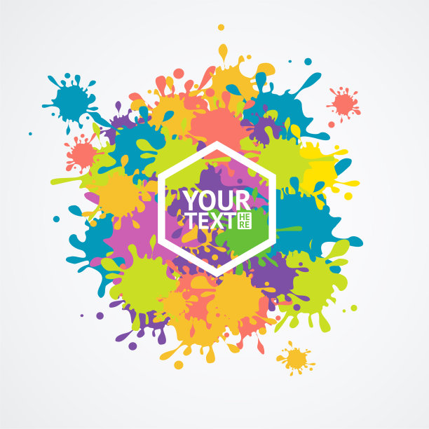 彩色滴墨背景图片下载