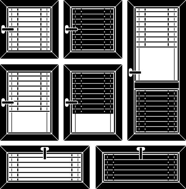 百叶窗黑色标志图片下载