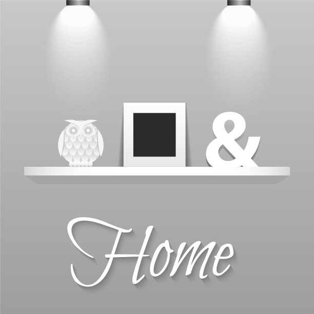 斯堪的纳维亚室内风格的现代货架图片下载