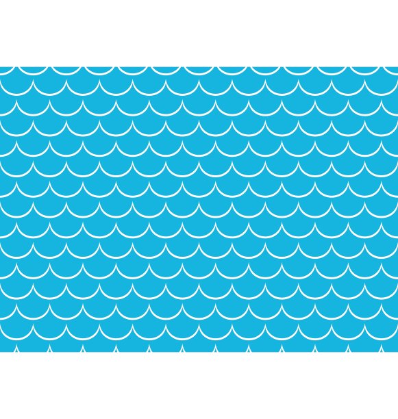 无缝海图案白色鳞片上的蓝色图片下载