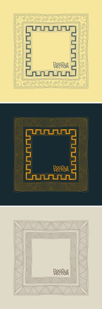 手绘涂鸦边框框架图片下载