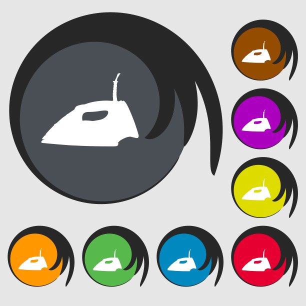 铁图标标志标志上八个颜色的按钮图片下载