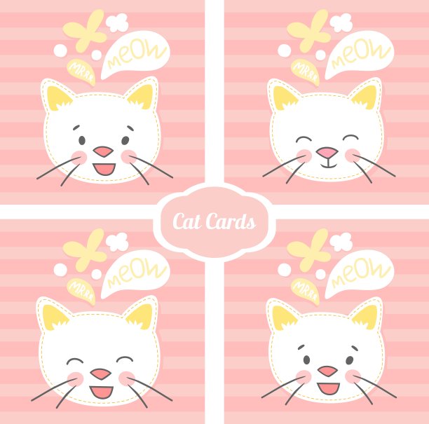 白猫脸套牌图片下载