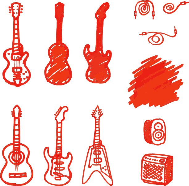 一套吉他做记号图片下载