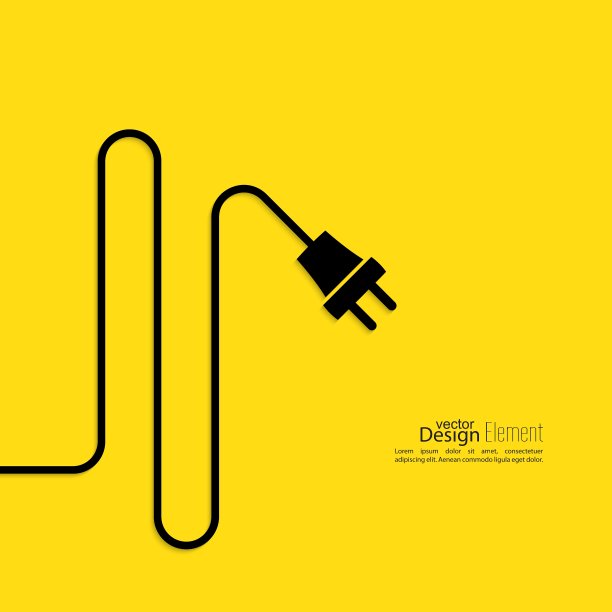 电线和插头的抽象背景图片下载