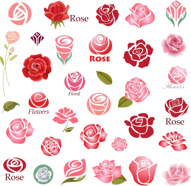 玫瑰的设计元素图片下载