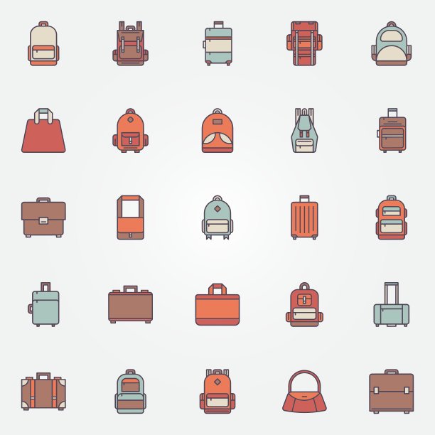 袋彩色图标图片下载