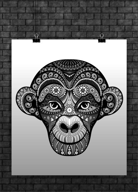 猴头化身中国生肖图片下载