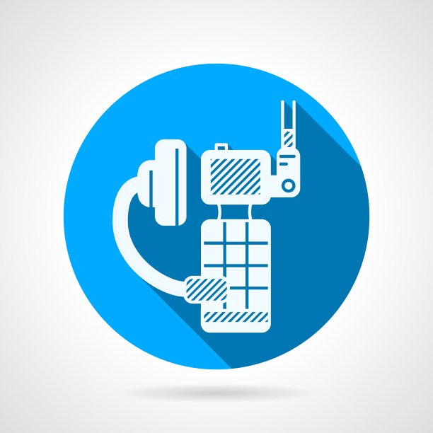 圆形平面图标的便携式收音机图片下载