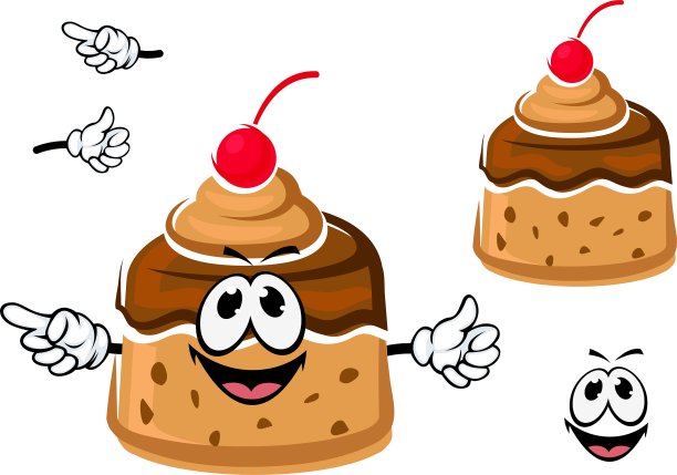 卡通焦糖布丁或蛋奶布丁图片下载