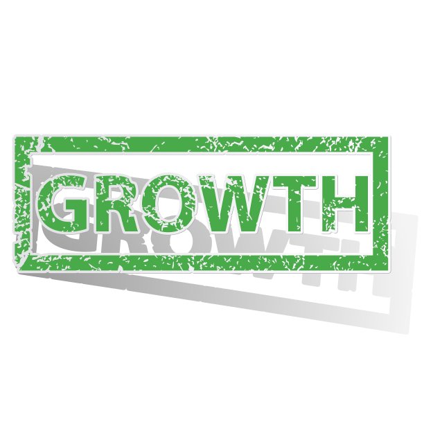 绿色概述GROWTH邮票图片下载