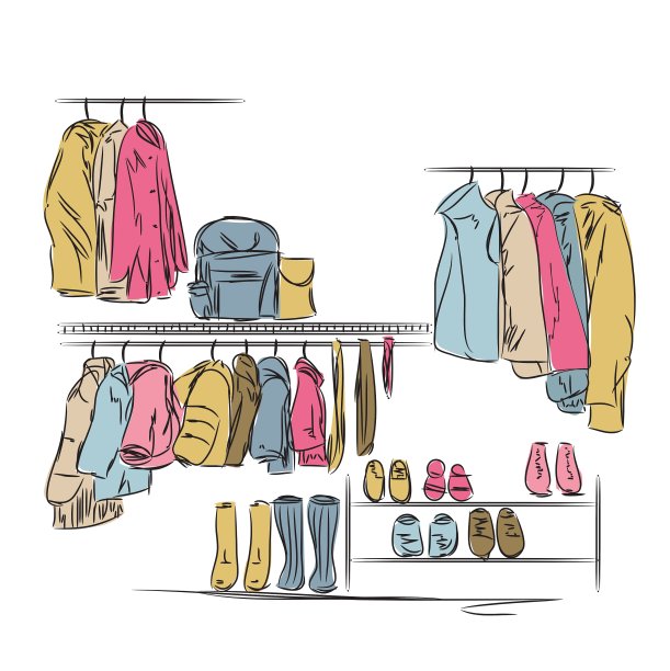 手绘衣柜示意图图片下载
