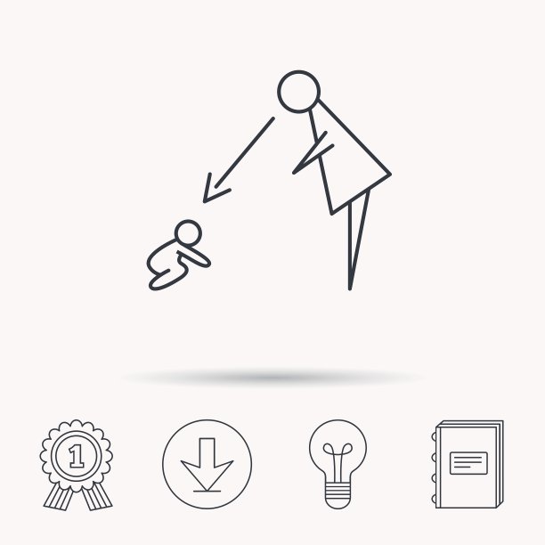 在保姆监督下照看孩子图片下载