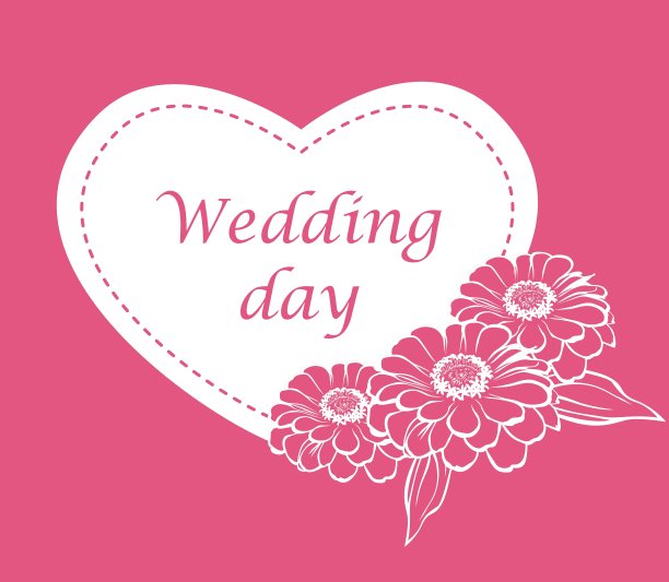 可爱的粉色花朵卡片图片下载