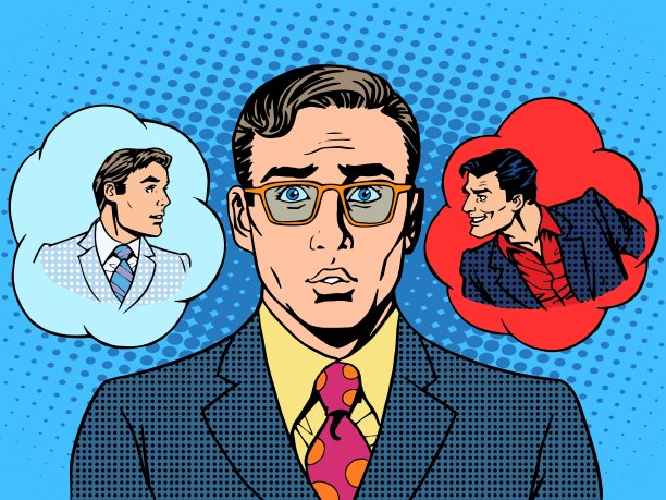 恶魔天使商人在善与恶之间选择图片下载