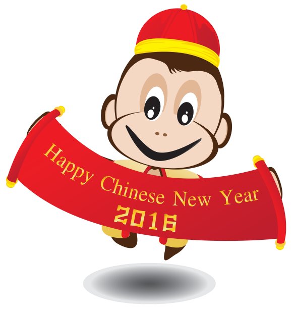 农历新年与猴年隔绝图片下载