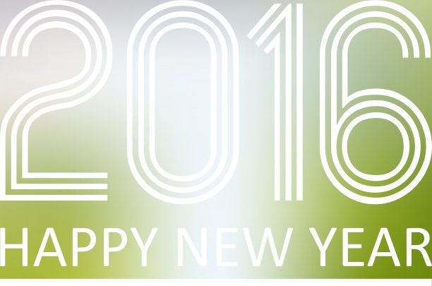 新年快乐2016模糊抽象背景图片下载