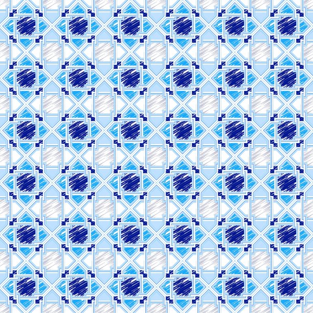 几何传统图案素描图片下载